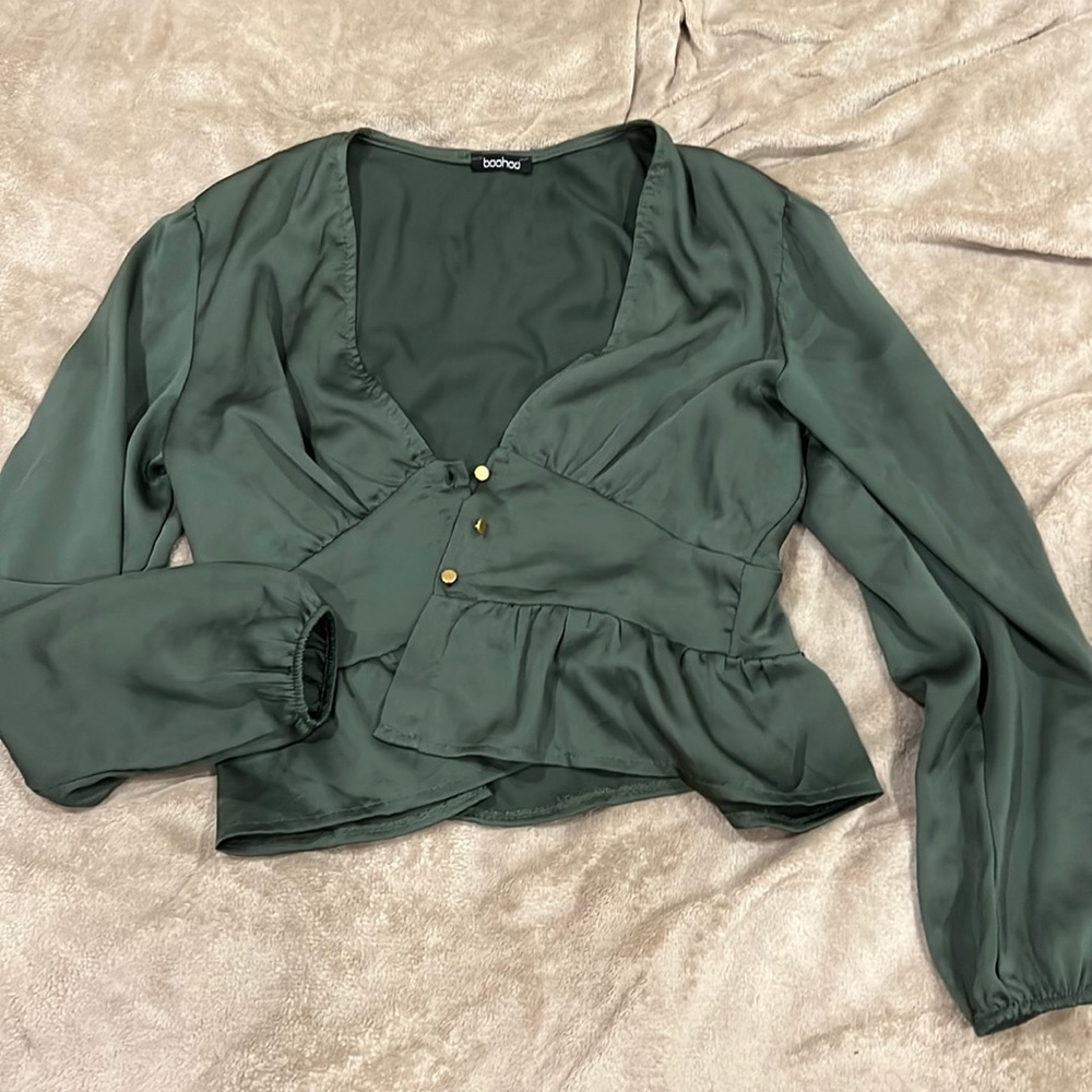 BooHoo Fashion Plunge Top